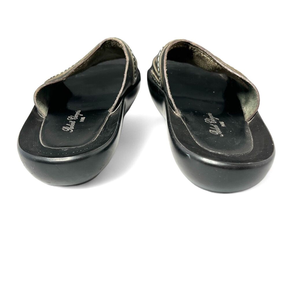 Robert Clergerie Black Leather Slip-On Shoes with Sculptural Design, Pristi, 9.5 - Picture 4 of 7